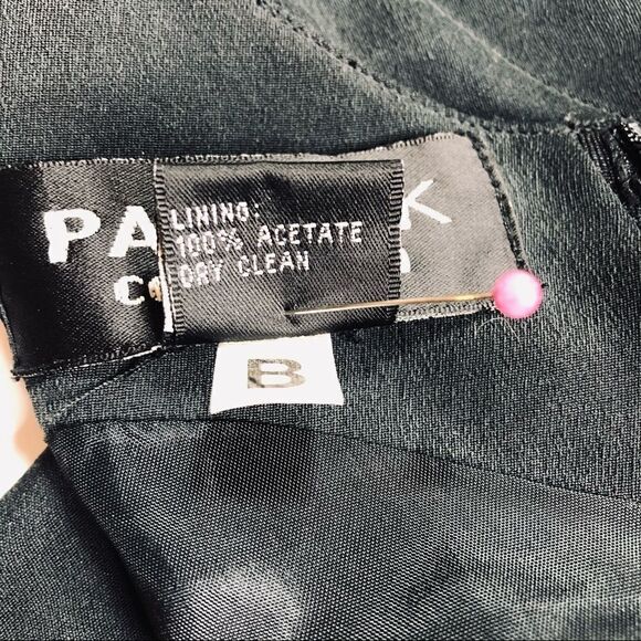 Patrick Collection 100% Silk Little Black Sheath Dress – Size 8 Elegant Classic - Picture 12 of 12